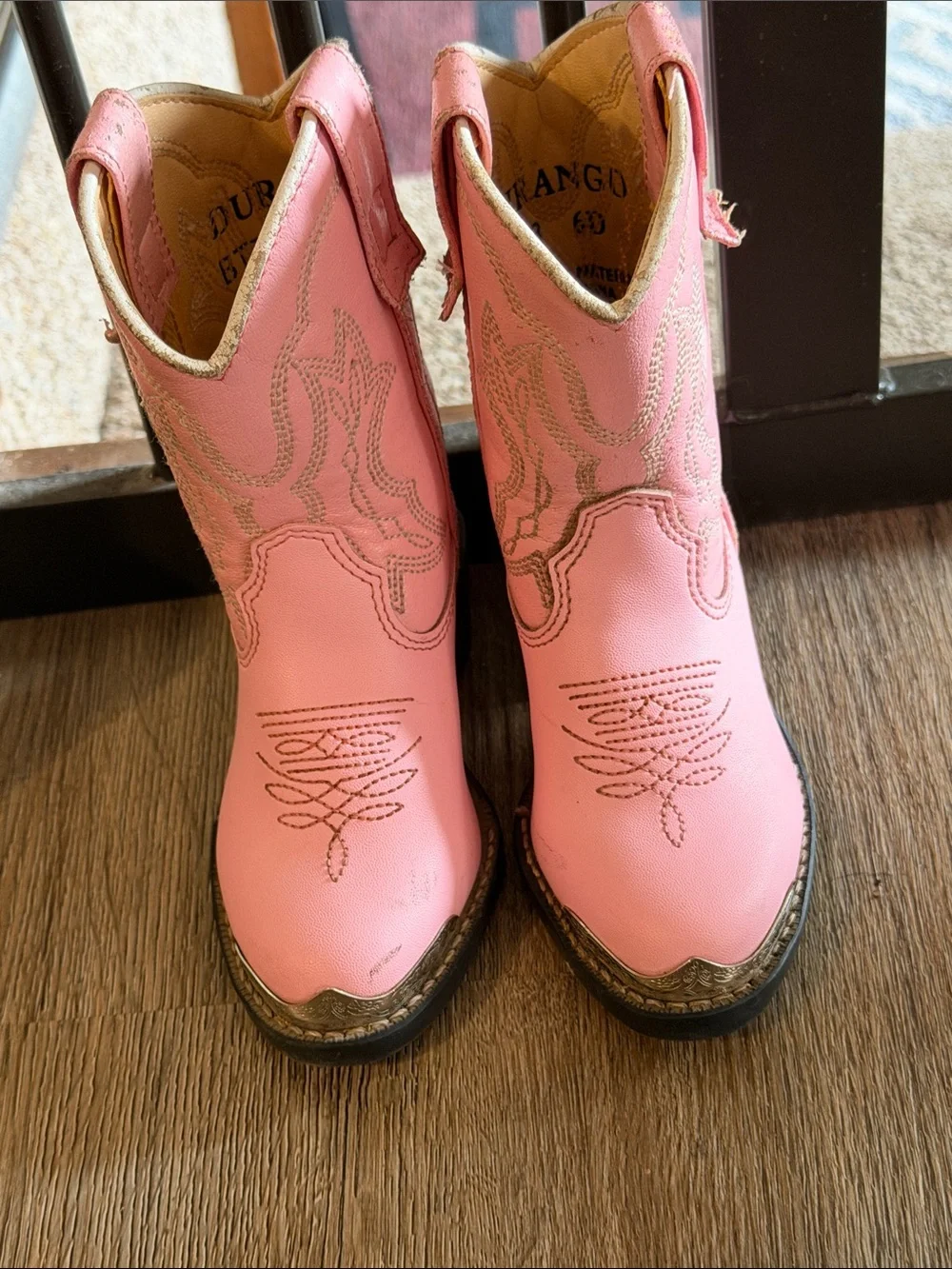 Durango Pink Toddler Western Boots with Embroidered Details